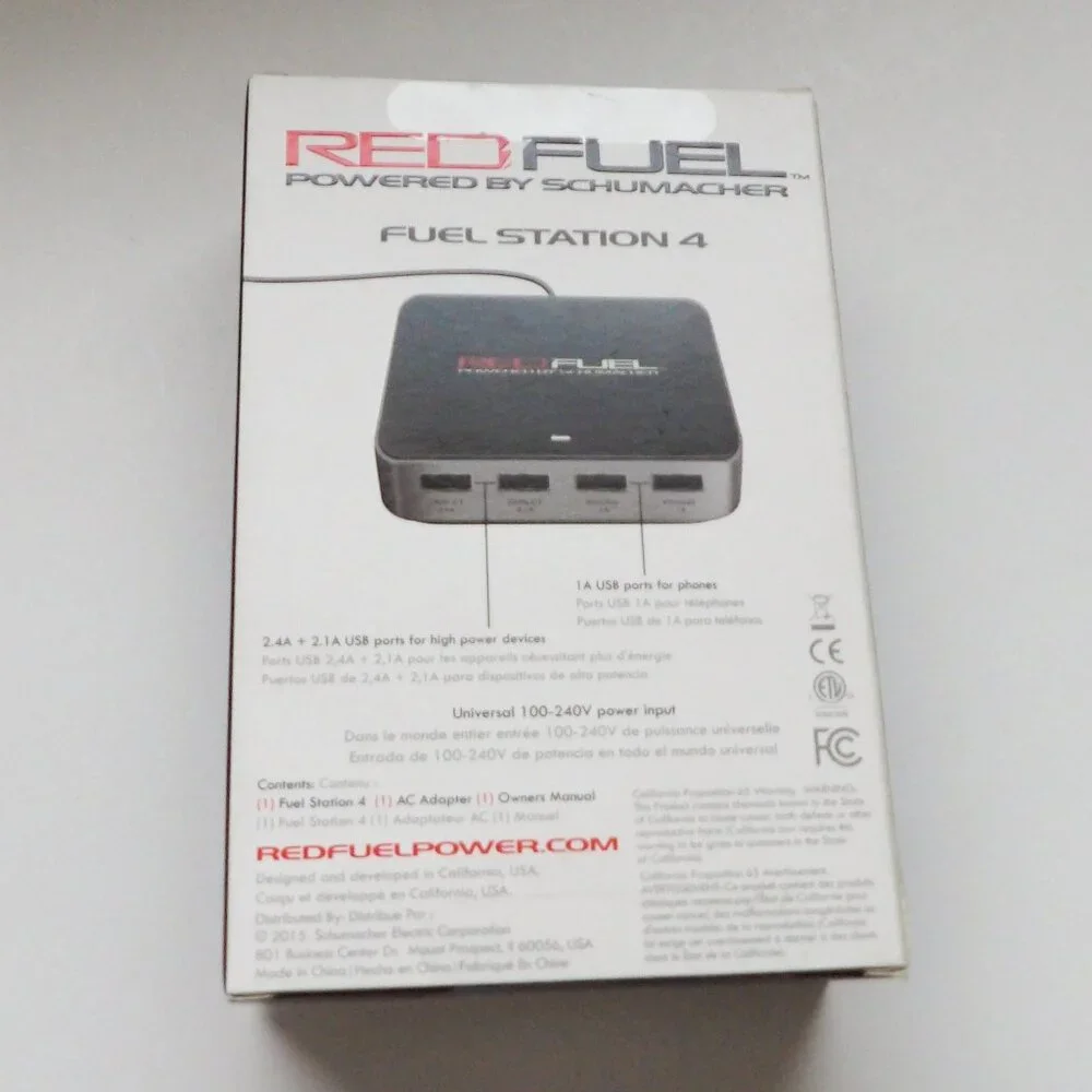 Red Fuel 4 Device Charging Station Brand New Charge Phones & Tablets